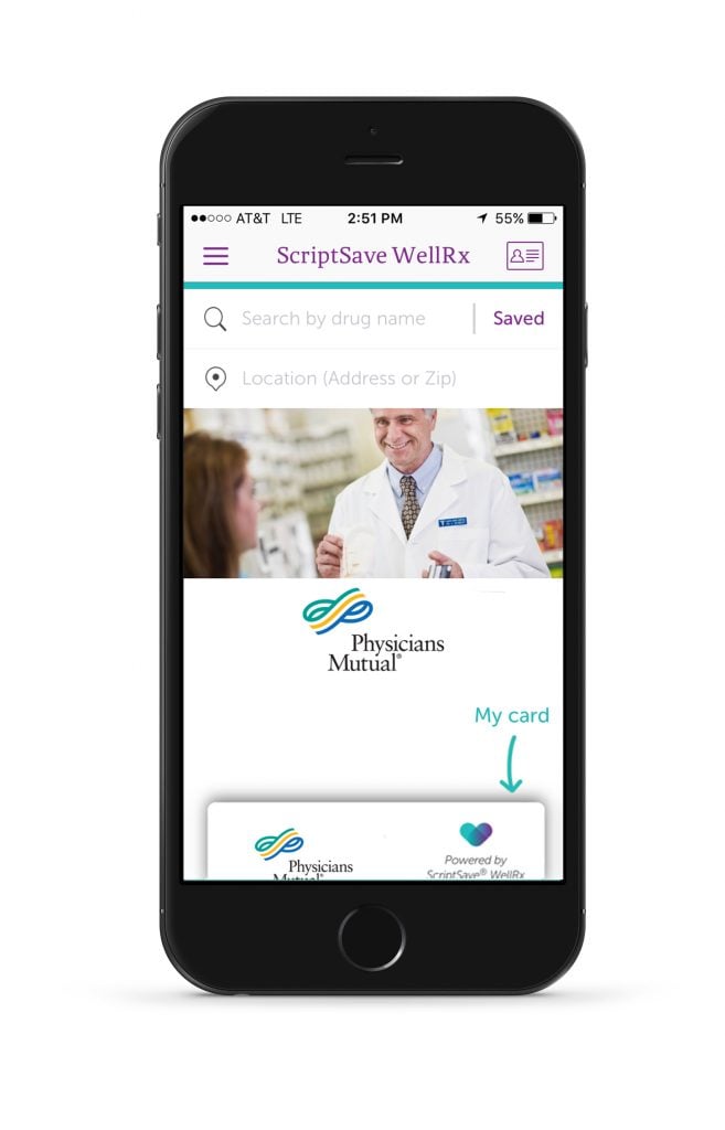 Physicians Mutual app powered by ScriptSave WellRx image